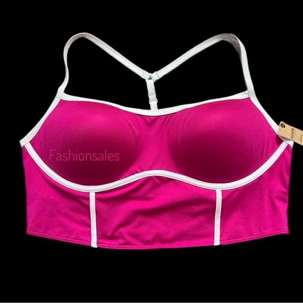 Victorias Secret Pink Active Ultímate Push up Padded Corset Sports Bra Pink L